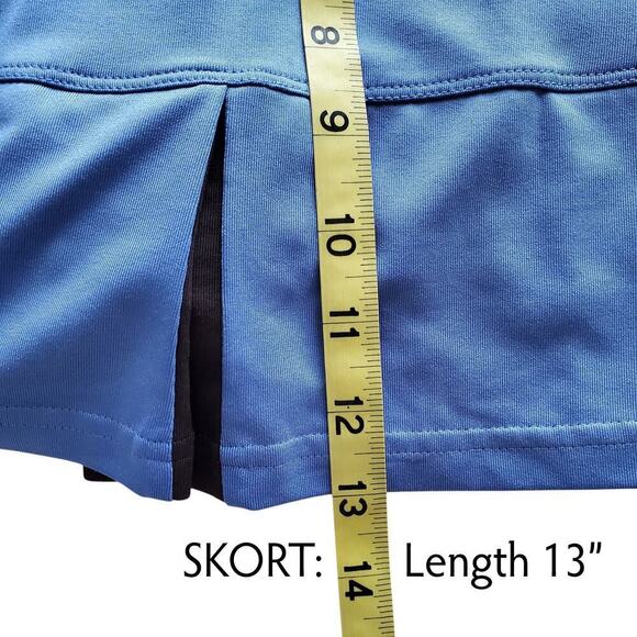 Bollé Top & Skort Set Blue Tennis Pickleball Golf 3/4 Sleeve Size S - Picture 16 of 16